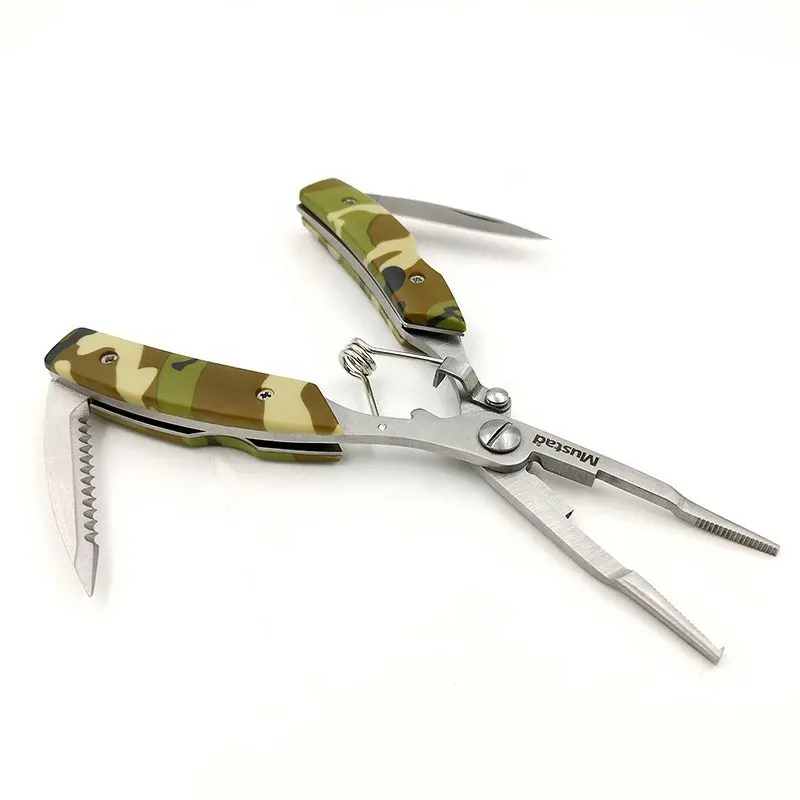 Mustad Fishing Pliers Stainless Steel Fishing Scissors PE Cutter Ultra Lure Pliers split ring pliers