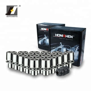 4 + 1 Kotak Warna Kemasan Mobil Roda Kunci Set Mag Lug Nut dengan Mesin Cuci - Product Image 3