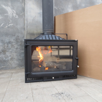 15KW Grand antique en fonte insertions brûlantes en bois de cheminée de HS-X9L