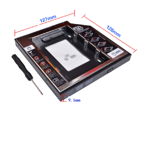 Aluminio Plástico Universal 2do <span class=keywords><strong>HDD</strong></span> Caddy 9.5mm SATA a SATA 2.5 "<span class=keywords><strong>Caja</strong></span> del disco duro de SSD <span class=keywords><strong>Caja</strong></span> del disco duro - Product Image 3