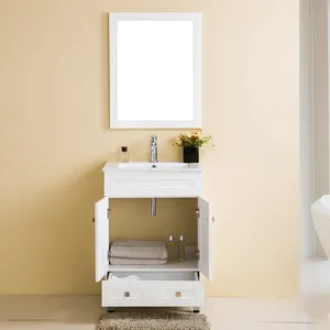 热销经典浴室家具土耳其浴室梳妆台48英寸中密度纤维板浴室梳妆台带防水镜柜