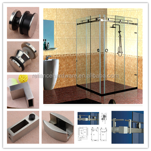Quincaillerie de douche <span class=keywords><strong>coulissante</strong></span> sans cadre à 90 degrés pour <span class=keywords><strong>porte</strong></span> de douche double à angle droit - Product Image 2