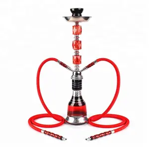 黄金心理中等 narghile shisha 水烟与混合颜色水晶配件