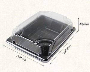 Antifog Hộp Đóng Gói Sushi Bằng Nhựa Hình Chữ Nhật <span class=keywords><strong>PS</strong></span> Hộp Đựng Sushi Lấy Ra Khay Đóng Gói Sushi - Product Image 5