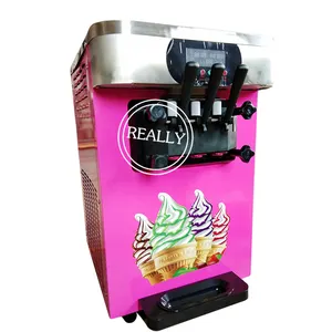 2024 Soft Ice Cream Machine 220V Três sabores Soft Serve Sundae Ice Cream Machine Brand New Digital Control Aprovação CE