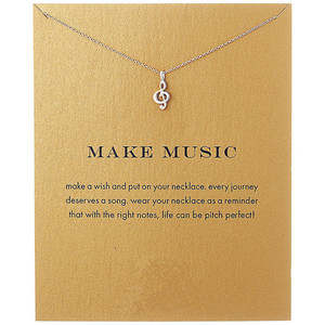 Monili di modo delle Donne Della Lega di Amore Fare della Nota di <span class=keywords><strong>Musica</strong></span> Del Pendente di Modo Della <span class=keywords><strong>Collana</strong></span> Della Catena - Product Image 2