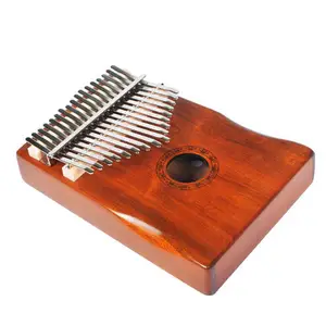 中国供应商 17 或 10 键桃花心木 Cutway Kalimba Mbira Sanza 手指拇指键盘 Marimba 木乐器