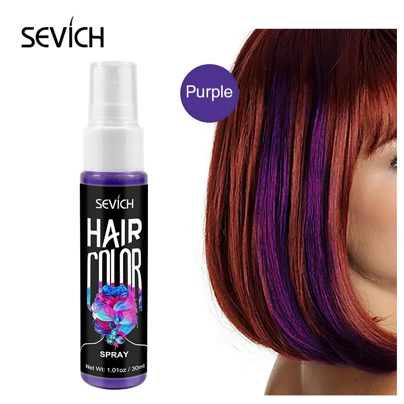 男性と女性のためのSevichの新しい一時的なヘア染料ヘアカラースプレー髪の色は自由に変わります