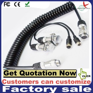 <span class=keywords><strong>Cable</strong></span> de alimentación de <span class=keywords><strong>remolque</strong></span> de bajo voltaje personalizado de <span class=keywords><strong>7</strong></span> <span class=keywords><strong>pines</strong></span> con chaqueta de PU de conductor de cobre en espiral para una cámara de visión trasera - Product Image 5
