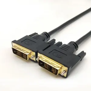 Placcato oro DVI-D single link 18 + 1 Maschio a DVI 19 pin Cavo Video