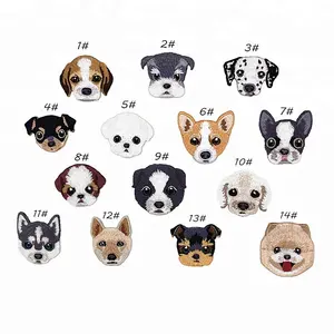Kunden spezifisches Hunde eisen des chinesischen Herstellers auf Stick flecken für Bekleidungs zubehör