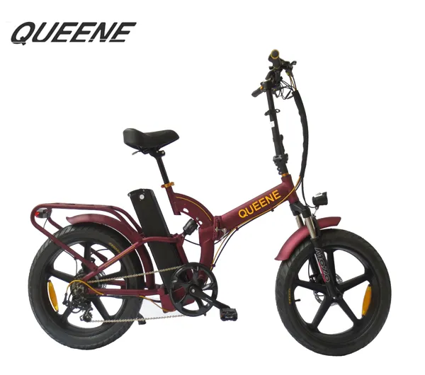 QUEENE จักรยานไฟฟ้าพับได้20นิ้ว,จักรยานพับได้ไฟฟ้าญี่ปุ่นวัดได้250วัตต์พับได้ En15194