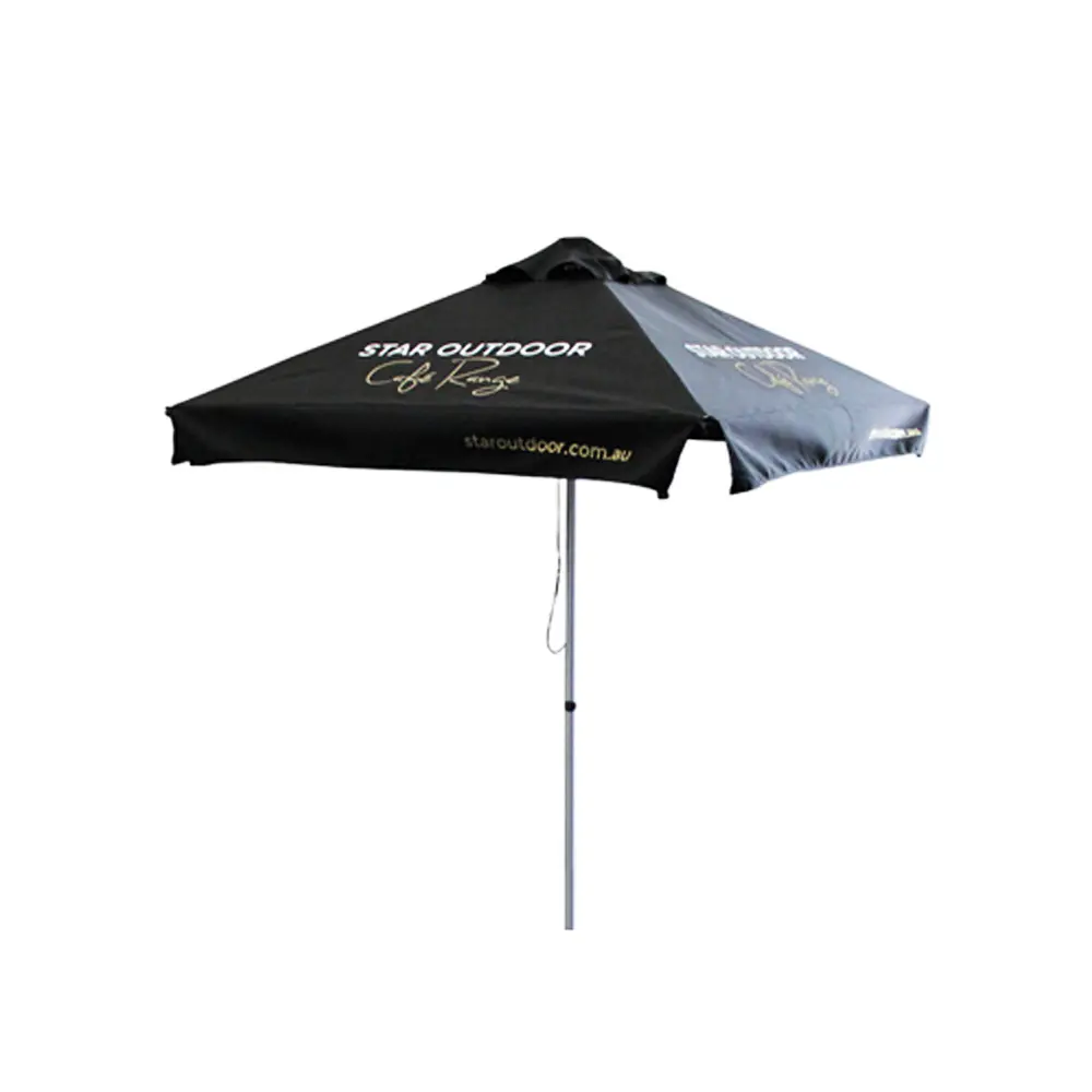 Tienda de marco de aluminio personalizado promocional mercado al aire libre gran café paraguas