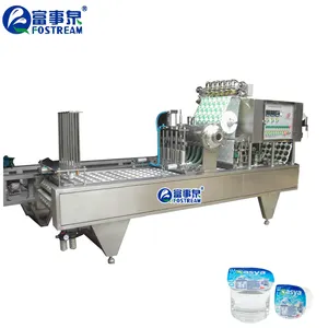 Full Automatic Rotary Milk Fruit Juice Drinking Water Jelly Plastic Cup Sealer Machine
