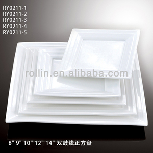 Doble línea serie hotel & restaurant de porcelana fina, porcelin placa del cargador, cargador de planchas al por mayor - Product Image 5