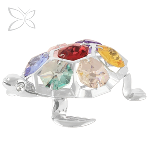 Chiffres de tortue en métal chromé, vente en gros, ornée de cristaux brillants, vente en gros - Product Image 3