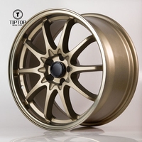 Jantes de voiture dorées tendance avec PCD 4x100, jantes 4 8 trous 13x5.5 16x7.5 pour le marché espagnol, jantes de course 13 16 pouces