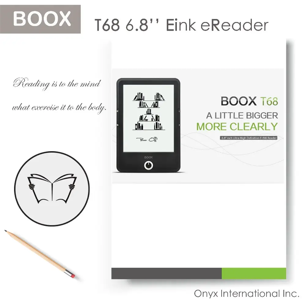 Boox — liseuse de livres électroniques, système Android, ouvert, SDK T68, Eink