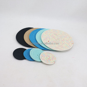 Almohadilla para dispositivos de bebidas, accesorio de sobremesa para cocina, comedor, decoración del hogar, tamaño personalizable, estilo de cuerda de algodón - Product Image 3