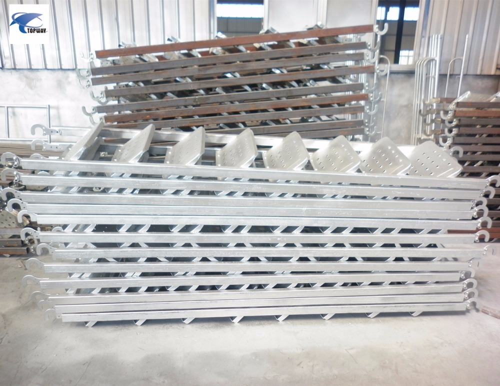 建設用スチール製移動式作業台 手すり付きキャットウォークラダー