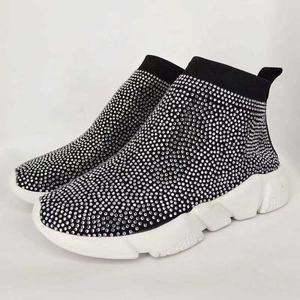 Custom Signore Scarpe <span class=keywords><strong>Calzino</strong></span> Diamanti Cristalli di Modo Delle Donne Scarpe Da Ginnastica - Product Image 4