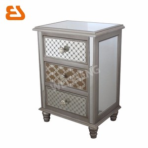 3 diseño de modelado de vidrio del cajón moderna mesita de noche <span class=keywords><strong>veladores</strong></span> - Product Image 1