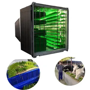 Factory Supplier 40HQ Hydroponic Container Farm Fodder Growing System For Animal Barley Feeds