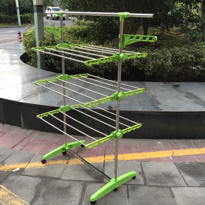 Roulement pliable à 6 roues, support de séchage à linge, tiges de suspension en acier inoxydable, de haute qualité, livraison gratuite - Product Image 3