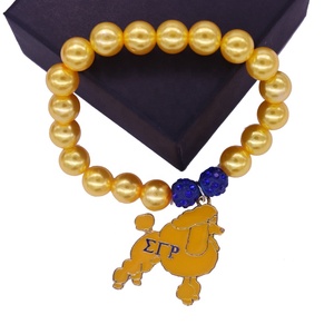 Club de sororité élastique fait à la main depuis 1922 SGRHO signe lettre grecque Sigma Gamma Rho Bracelets caniche - Product Image 4