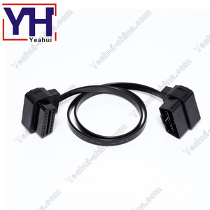 OBD2 cable de extensión bajo perfil conector de ángulo recto con cable plano para gps <span class=keywords><strong>tracker</strong></span> - Product Image 1