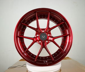 Llantas de rueda forjada de 20 pulgadas, 21 pulgadas, 22 pulgadas, 3 piezas, estructura de aleación, nuevo estilo, color rojo, el mejor <span class=keywords><strong>precio</strong></span> para <span class=keywords><strong>R8</strong></span> 5x112 - Product Image 3