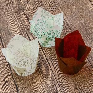 Gobelets à cupcakes en papier anti-graisse en forme de tulipe, 200 pièces, conformes à la protection de l'environnement - Product Image 1