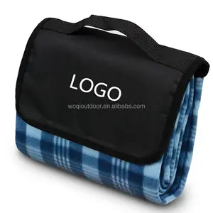 Woqi-ขายส่งกันน้ำ Outdoor Picnic Camping Mat ท่องเที่ยวปิกนิกพรมผ้าห่มลายสก๊อตพรม