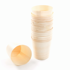 Gobelets jetables écologiques et biodégradables, gobelets à thé vintage <span class=keywords><strong>en</strong></span> <span class=keywords><strong>bois</strong></span> - Product Image 4