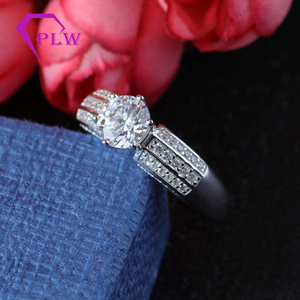 Anillo de compromiso de gemas para joyas Provence Gems 6.5mm DEF Color Moissanite Gold Engagement Ring para hombres - Product Image 6