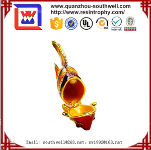 Hayvan Dekorasyon Hediye için renkli balık Biblo Mücevher kutusu - Product Image 4
