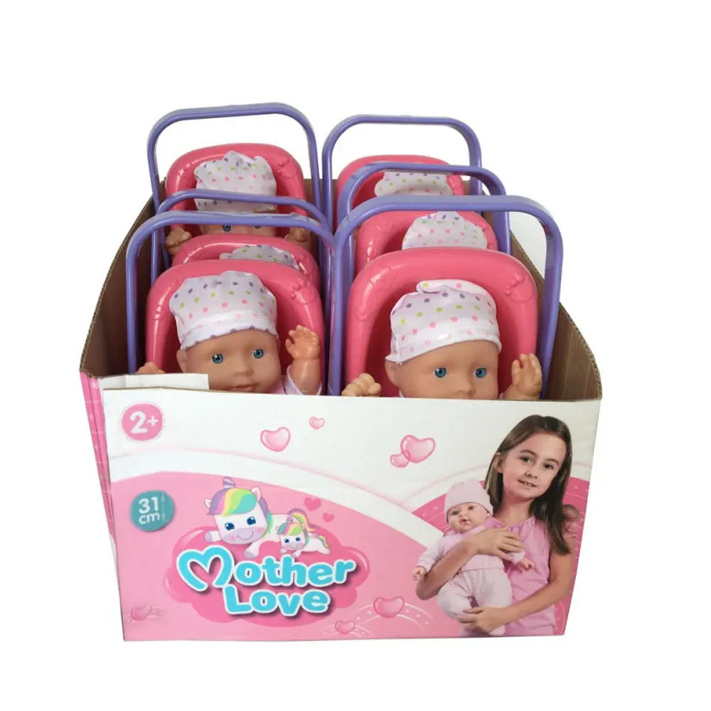20cm Small Size Bebe reborn Realistic Alive Small Doll in Cradle, Manufactures of Plastic Dolls for Kids