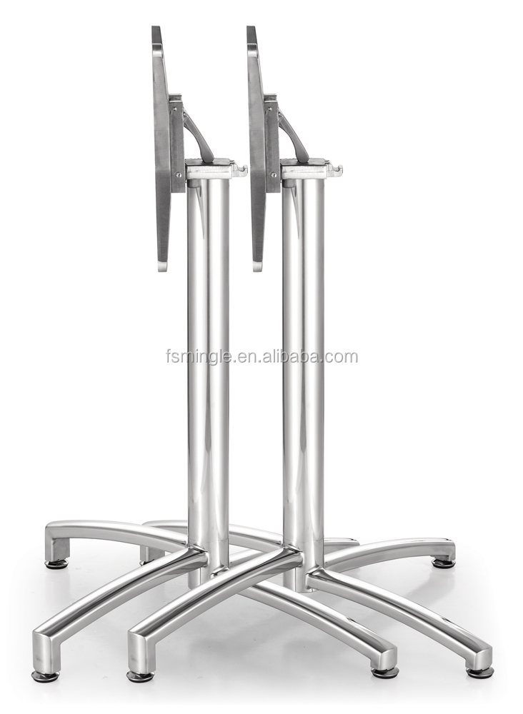 Design moderne table d'appoint ronde en métal table basse pliante