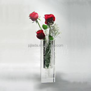 MIni <span class=keywords><strong>carré</strong></span> mode cristal verre <span class=keywords><strong>Vase</strong></span> petit moderne décoration de la maison <span class=keywords><strong>Vase</strong></span> Transparent 16.5cm de <span class=keywords><strong>haut</strong></span> décoration de mariage <span class=keywords><strong>Vase</strong></span> en cristal - Product Image 2