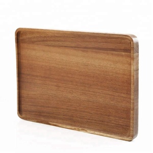 Hotsale salvo servir alimentos bandeja rectangular Madera de acacia - Product Image 2