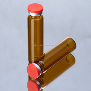 Ambre/brun médecine orale liquide bouteille en verre avec en aluminium couvercle à vis - Product Image 2