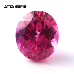 Sintético (laboratorio creado) corindón Oval corte 16*14mm <span class=keywords><strong>gemas</strong></span> de zafiro rosa de piedras preciosas - Product Image 2