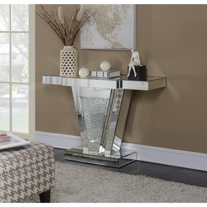 <span class=keywords><strong>Console</strong></span> miroir moderne, en forme de véranda, Table basse, couleur argent, meuble de salle à manger, bon marché, 1 pièce
