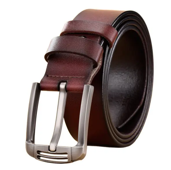 New men's genuine leather pin buckle belt casual retro genuine leather belts
