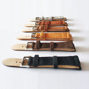 <span class=keywords><strong>Cinturino</strong></span> di ricambio KZ Fashions KZSS01 in <span class=keywords><strong>pelle</strong></span> <span class=keywords><strong>scamosciata</strong></span> vintage con perno a sgancio rapido 18-24mm - Product Image 3