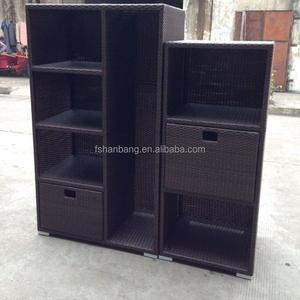 Armadietti di Stoccaggio in <span class=keywords><strong>Rattan</strong></span> Sintetico Impermeabile per Patio, Casa e Giardino - Product Image 6