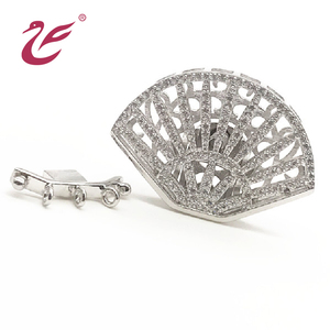 2018 <span class=keywords><strong>el</strong></span> último diseño 925 plata esterlina en forma de abanico joyería del corchete conector para collar o pulsera - Product Image 2