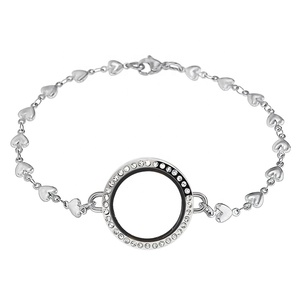 Đồ trang sức thời trang thép không gỉ Xoắn Vít Đóng cửa stonebracelet thủy tinh nổi mề đay sống Bộ nhớ đặt nổi sống quyến rũ - Product Image 5