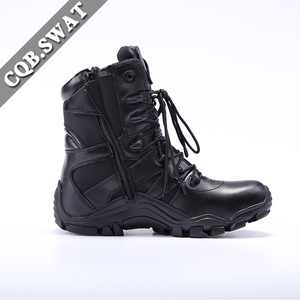 Stivali di Sicurezza Neri in Vera Pelle per <span class=keywords><strong>Uomo</strong></span>, Stivali <span class=keywords><strong>Tattici</strong></span> da Combattimento, Escursionismo e Deserto con Suola in EVA e Gomma, Vendita Calda e alla Moda - Product Image 3