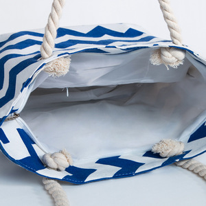 Grande impermeable Chevron bolsa de playa con <span class=keywords><strong>el</strong></span> bolsillo interno de la cremallera bolsas con asas de cuerda - Product Image 5
